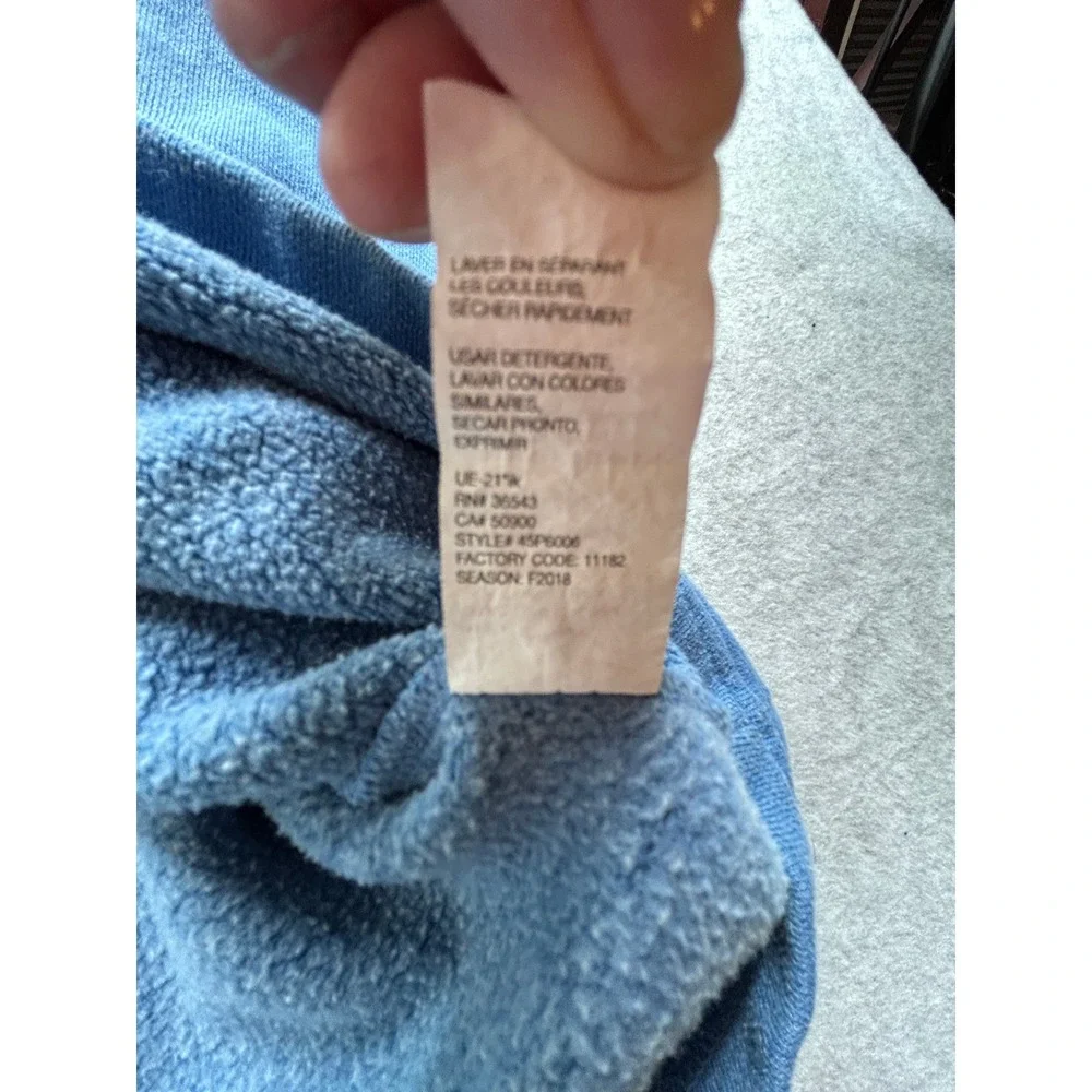 IZOD Saltwater Mens XL Blue Quarter Zip Fleece Pullover Sweatshirt